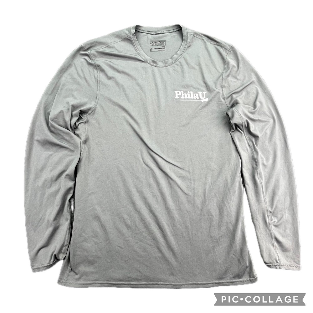 Patagonia Capilene Baselayer Long Sleeve Shirt PhilaU Gray Men's Medium